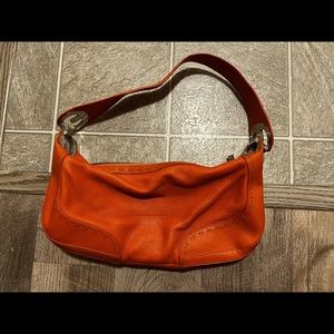 Genuine Leather Orange ESCADA Eluna Mimi Baguette Shoulder Bag